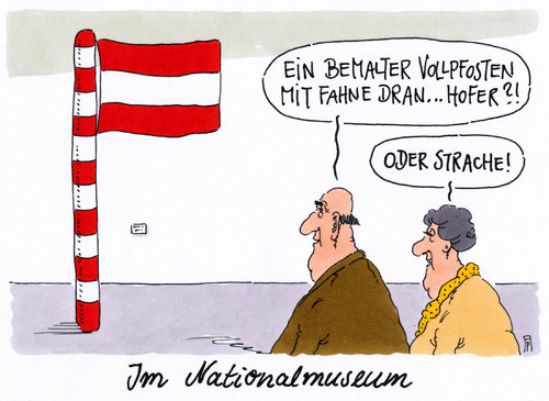 Cartoon: im nationalmuseum (medium) by Andreas Prüstel tagged andreas,karikatur,cartoon,vollpfosten,museum,nationalismus,fpö,strache,hofer,präsidentschaftswahlen,österreich,pruestel,österreich,präsidentschaftswahlen,hofer,strache,fpö,nationalismus,museum,vollpfosten,cartoon,karikatur,andreas,pruestel