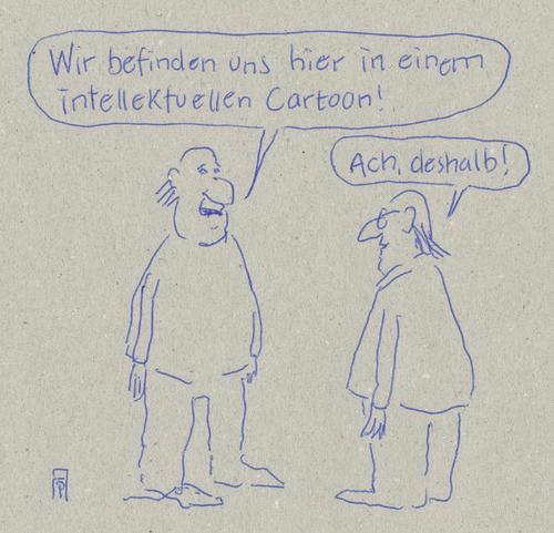 Cartoon: intellektuell (medium) by Andreas Prüstel tagged intellektuell,intellektualität,cartoon,karikatur,andreas,pruestel,intellektuell,intellektualität,cartoon,karikatur,andreas,pruestel