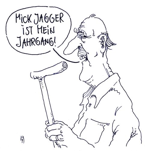 Cartoon: jagger 75 (medium) by Andreas Prüstel tagged mick,jagger,geburtstag,rolling,stones,cartoon,karikatur,andreas,pruestel,mick,jagger,geburtstag,rolling,stones,cartoon,karikatur,andreas,pruestel