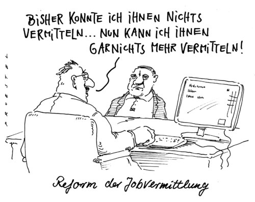 Cartoon: jobvermittlung (medium) by Andreas Prüstel tagged mittelkürzungen,arbeitslosigkeit,jobvermittlung,jobcenter,jobcenter,jobvermittlung,arbeitslosigkeit,mittelkürzungen,job,arbeit