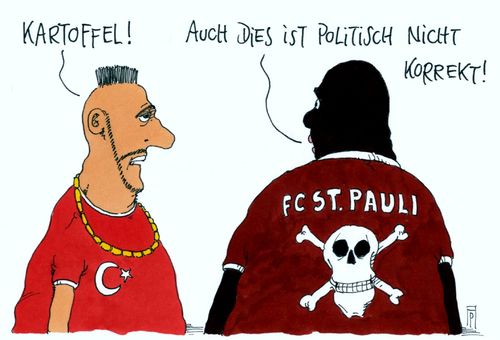 Cartoon: kartoffel (medium) by Andreas Prüstel tagged bezeichnungen,neger,deutsche,türken,kartoffel,fc,sankt,pauli,hamburg,politisch,korrekt,cartoon,karikatur,andreas,pruestel,bezeichnungen,neger,deutsche,türken,kartoffel,fc,sankt,pauli,hamburg,politisch,korrekt,cartoon,karikatur,andreas,pruestel