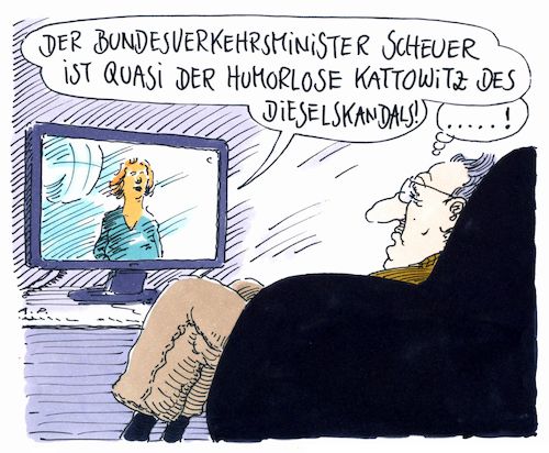 Cartoon: kattowitz (medium) by Andreas Prüstel tagged dieselskandal,fahrverbote,kommunen,verkehrsminister,scheuer,un,klimakonferenz,kattowitz,katowice,polen,cartoon,karikatur,andreas,pruestel,dieselskandal,fahrverbote,kommunen,verkehrsminister,scheuer,un,klimakonferenz,kattowitz,katowice,polen,cartoon,karikatur,andreas,pruestel