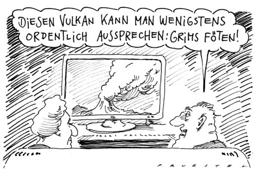 Cartoon: kein eyjafjallajökull (medium) by Andreas Prüstel tagged island,vulkanausbruch,grimsvötn,eyjafjallajökull,island,vulkanausbruch