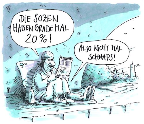 Cartoon: kein schnaps (medium) by Andreas Prüstel tagged bundestagswahl,spd,absturz,schnaps,cartoon,karikatur,andreas,pruestel,bundestagswahl,spd,absturz,schnaps,cartoon,karikatur,andreas,pruestel