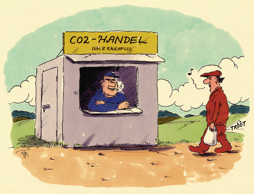 Cartoon: klimaschutz (medium) by Andreas Prüstel tagged co2,handel,kohlendioxid,verschmutzungsrechte,erderwärmung,luftverschmutzung,cartoon,karikatur,andreas,pruestel,co2,handel,kohlendioxid,verschmutzungsrechte,erderwärmung,luftverschmutzung,cartoon,karikatur,andreas,pruestel