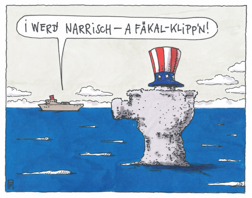 Cartoon: klippig (medium) by Andreas Prüstel tagged usa,fiskalklippe,usa,fiskalklippe