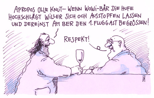 Cartoon: knut und klaus (medium) by Andreas Prüstel tagged klaus,berlin,wowereit,ber,großflughafen,eisbär,knut,ausstopfung,cartoon,karikatur,berlin,klaus,wowereit,ber,großflughafen,eisbär,knut,ausstopfung,cartoon,karikatur