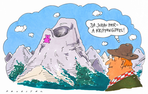 Cartoon: krippengipfel (medium) by Andreas Prüstel tagged kitaausbau,krippenplätze,krippengipfel,kita,krippenplätze,krippengipfel,kinder,krippe