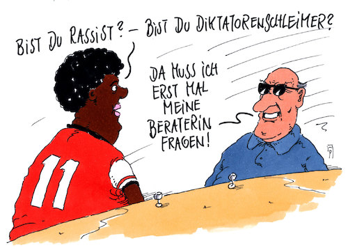 Cartoon: kurz gefragt (medium) by Andreas Prüstel tagged özil,nationalmannschaft,rücktritt,dfb,rassismusvorwurf,erdoganfotos,diktator,cartoon,karikatur,andreas,pruestel,özil,nationalmannschaft,rücktritt,dfb,rassismusvorwurf,erdoganfotos,diktator,cartoon,karikatur,andreas,pruestel