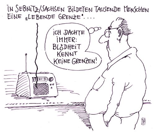 Cartoon: lebende grenze (medium) by Andreas Prüstel tagged pruestel,andreas,karikatur,cartoon,blödheit,bürger,besorgte,fremdenfeindlichkeit,abschottung,demo,lebende,grenze,sebnitz,sachsen,asylanten,asyl,flüchtlingszustrom,flüchtlinge,flüchtlinge,flüchtlingszustrom,asyl,asylanten,sachsen,sebnitz,grenze,lebende,demo,abschottung,fremdenfeindlichkeit,besorgte,bürger,blödheit,cartoon,karikatur,andreas,pruestel