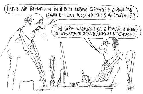 Cartoon: lebensleistung (medium) by Andreas Prüstel tagged büro,chef,angestellter,leistung,topflappen,schlafzimmerschränke,cartoon,karikatur,andreas,pruestel,büro,chef,angestellter,leistung,topflappen,schlafzimmerschränke,cartoon,karikatur,andreas,pruestel