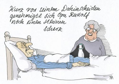 Cartoon: letzter scherz (medium) by Andreas Prüstel tagged scherz,humor,sterben,tod,opa,urinente,cartoon,karikatur,andreas,pruestel,scherz,humor,sterben,tod,opa,urinente,cartoon,karikatur,andreas,pruestel