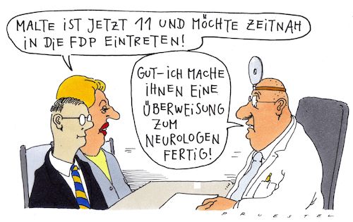 Cartoon: malte (medium) by Andreas Prüstel tagged fdp,parteieintritt,neurologe,cartoon,karikatur,andreas,pruestel,fdp,parteieintritt,neurologe,cartoon,karikatur,andreas,pruestel