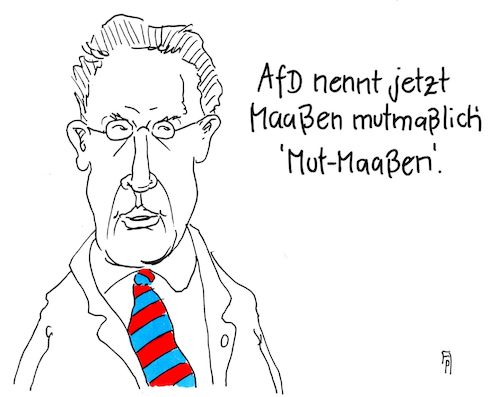 Cartoon: mutmaaßer (medium) by Andreas Prüstel tagged verfassungsschutzpräsident,maaßen,chemnitz,krawalle,hetzjagden,afd,cartoon,karikatur,andreas,pruestel,verfassungsschutzpräsident,maaßen,chemnitz,krawalle,hetzjagden,afd,cartoon,karikatur,andreas,pruestel