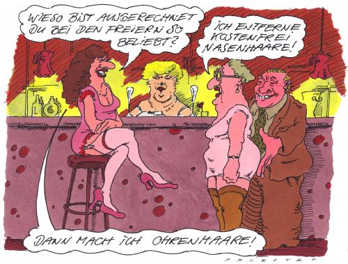 Cartoon: nasenhaare (medium) by Andreas Prüstel tagged körperhygiene,bordell