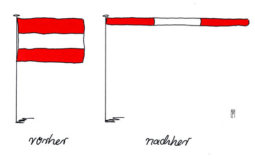 Cartoon: österreich (medium) by Andreas Prüstel tagged österreich,verschärfung,asylrecht,parlament,notstandsartikel,flüchtlingspolitijk,grenze,grenzschließung,flagge,grenzbalken,cartoon,karikatur,andreas,pruestel,österreich,verschärfung,asylrecht,parlament,notstandsartikel,flüchtlingspolitijk,grenze,grenzschließung,flagge,grenzbalken,cartoon,karikatur,andreas,pruestel