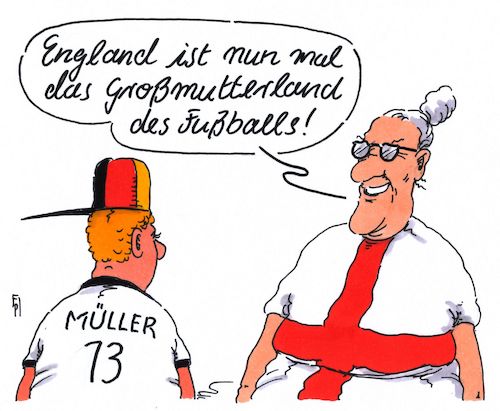 Cartoon: old england (medium) by Andreas Prüstel tagged fußballweltmeisterschaft,halbfinale,england,mutterland,deutsche,nationalmannschaft,thomas,müller,großmutter,enkel,cartoon,karikatur,andreas,pruestel,fußballweltmeisterschaft,halbfinale,england,mutterland,deutsche,nationalmannschaft,thomas,müller,großmutter,enkel,cartoon,karikatur,andreas,pruestel