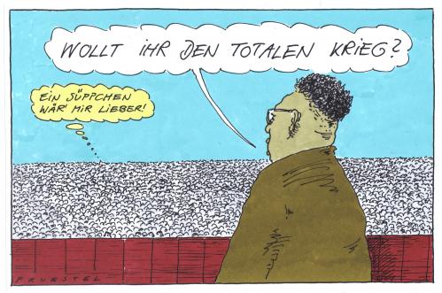Cartoon: onkel kim (medium) by Andreas Prüstel tagged nordkorea,kim,il,jong,cartoon,cartoons,politik,politiker,korea,nordkorea,kim il jong,krieg,militär,gewalt,unterdrückung,hunger,diktator,kim,il,jong