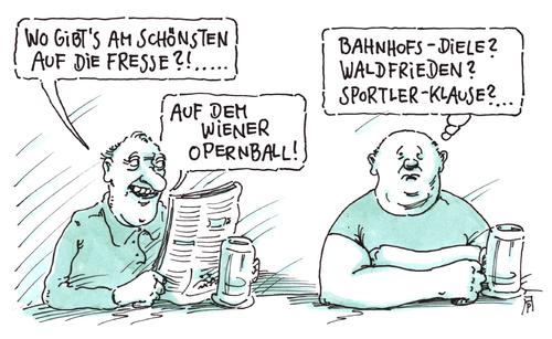 Cartoon: opernball wien (medium) by Andreas Prüstel tagged österreich,wien,opernball,feine,gesellschaft,schlägereien,kneipen,bahnhofsdiele,waldfrieden,sportlerklause,cartoon,karikatur,andreas,pruestel,österreich,wien,opernball,feine,gesellschaft,schlägereien,kneipen,bahnhofsdiele,waldfrieden,sportlerklause,cartoon,karikatur,andreas,pruestel