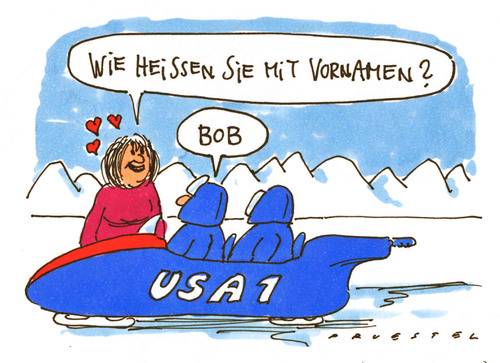 Cartoon: o.t. (medium) by Andreas Prüstel tagged vornamen,bob,bobssport,wintersport