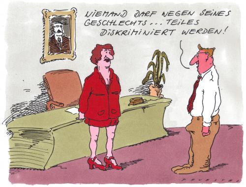 Cartoon: o.t. (medium) by Andreas Prüstel tagged diskriminierung,geschlecht,cartoon,cartoons,diskriminierung,geschlecht,geschlechter,mann,fraun,männer,frauen,arbeit,job,gesellschaft,geschlechtsteil,penis,vagina,sexualität,sex,lust,leidenschaft,errektion