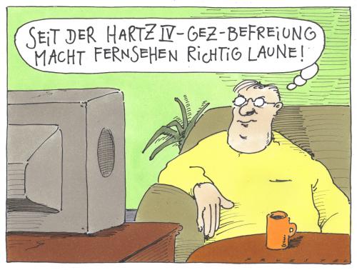 Cartoon: o.t. (medium) by Andreas Prüstel tagged hartz,iv,gez,arbeitslosigkeit,tv,hartz,iv,gez,arbeitslosigkeit,tv,arbeitslos,arbeit,job,karriere,beruf