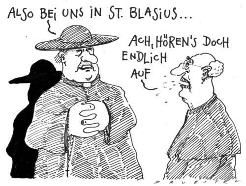 Cartoon: o.t. (medium) by Andreas Prüstel tagged katholische,kirche,mißbrauchsfälle,katholisch,kirche,mißbrauchsfälle,mißbrauch,sexueller mißbrauch,skandal,religion,glaube,bischof,blasen,sexueller