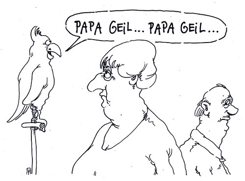 Cartoon: papagei (medium) by Andreas Prüstel tagged papagei,sprache,ehe,ehepaar,geil,cartoon,karikatur,andreas,pruestel,papagei,sprache,ehe,ehepaar,geil,cartoon,karikatur,andreas,pruestel