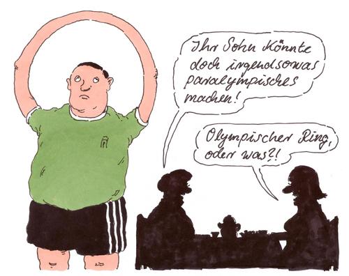 Cartoon: paralympisch (medium) by Andreas Prüstel tagged paralympic,behindertensport,cartoon,karikatur,andreas,pruestel,paralympic,behindertensport,cartoon,karikatur,andreas,pruestel