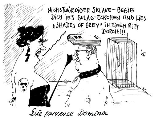 Cartoon: perverse domina (medium) by Andreas Prüstel tagged prüstel,andreas,karikatur,cartoon,eckchen,gulag,perversion,sklave,domina,sm,trivialliteratur,kitschroman,grey,of,shades,shades,of,grey,kitschroman,trivialliteratur,sm,domina,sklave,perversion,gulag,eckchen,cartoon,karikatur,andreas,prüstel