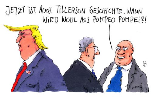 Cartoon: pompeo (medium) by Andreas Prüstel tagged usa,trump,neuer,außenminister,pompeo,tillerson,pompei,cartoon,karikatur,andreas,pruestel,usa,trump,neuer,außenminister,pompeo,tillerson,pompei,cartoon,karikatur,andreas,pruestel