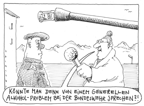 Cartoon: prost (medium) by Andreas Prüstel tagged bundeswehr,gebirgsjäger,alkoholexzesse,bundeswehr,gebirgsjäger,alkoholexzesse,alkohol,militär,soldaten,probleme