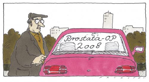 Cartoon: prostata08 (medium) by Andreas Prüstel tagged auto,gesundheit,auto,autobahn,autofahrer,fahrer,fahrzeughalter,fahrzeugzulassung,kraftfahrzeug,autohandel,autohändler,prostata,blase,prostatakrebs,op,operation,arzt,ärztekammer,arztpraxis,behandlungsraum,chefarzt,gesundheitskosten,gesundheitsreform,gesundheitssystem,gesundheitsvorsorge,gesundheitswesen,gesundheitszustand,klinik,krankenhaus,krankenkasse,krankenwagen,notaufnahme,patient,sanitäter,abitur,studenten,abschluss