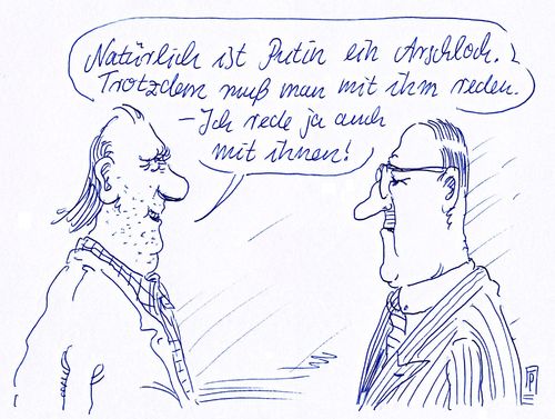 Cartoon: reden (medium) by Andreas Prüstel tagged putin,dialog,reden,arschloch,cartoon,karikatur,andreas,pruestel,putin,dialog,reden,arschloch,cartoon,karikatur,andreas,pruestel