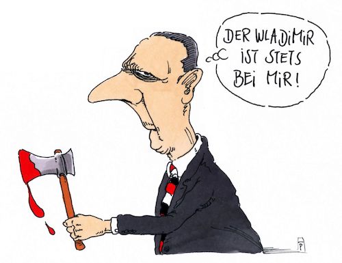 Cartoon: schlachter (medium) by Andreas Prüstel tagged syrienkrieg,assad,russland,putin,bombenangriffe,zivilbevölkerung,cartoon,karikatur,andreas,pruestel,syrienkrieg,assad,russland,putin,bombenangriffe,zivilbevölkerung,cartoon,karikatur,andreas,pruestel