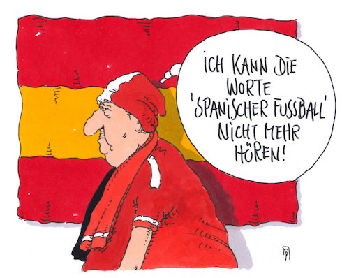 Cartoon: schnauze voll (medium) by Andreas Prüstel tagged fußball,europa,spanischer,dominanz,cartoon,karikatur,andreas,pruestel,fußball,europa,spanischer,dominanz,cartoon,karikatur,andreas,pruestel