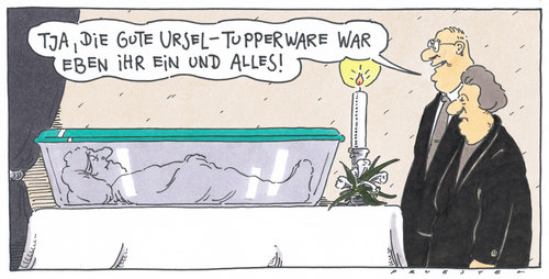 Cartoon: schön frisch (medium) by Andreas Prüstel tagged tod,sarg,frischhaltebox,tupperware,aufbahrung,tupperware,frischhaltebox,sarg,tod,aufbahrung