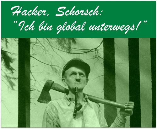 Cartoon: schorsch (medium) by Andreas Prüstel tagged hacken,hacker,globalisierung,cartoon,collage,andreas,pruestel,hacken,hacker,globalisierung,cartoon,collage,andreas,pruestel