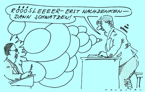 Cartoon: schwätzer (medium) by Andreas Prüstel tagged rösler,merkel,koalition,europapolitik,rösler,koalition,merkel,europapolitik