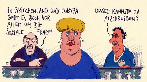 Cartoon: soziale frage (medium) by Andreas Prüstel tagged griechenland,staatsverschuldung,staatspleite,armut,verarmung,soziale,frage,europa,zeche,kneipe,anschreiben,eu,euro,cartoon,karikatur,andreas,pruestel,griechenland,staatsverschuldung,staatspleite,armut,verarmung,soziale,frage,europa,zeche,kneipe,anschreiben,eu,euro,cartoon,karikatur,andreas,pruestel