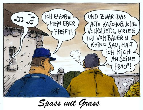 Cartoon: spass mit grass (medium) by Andreas Prüstel tagged günter,grass,literat,literaturnobelpreisträger,kaschuben,volkslied,bauer,eber,cartoon,karikatur,andreas,pruestel,günter,grass,literat,literaturnobelpreisträger,kaschuben,volkslied,bauer,eber,cartoon,karikatur,andreas,pruestel