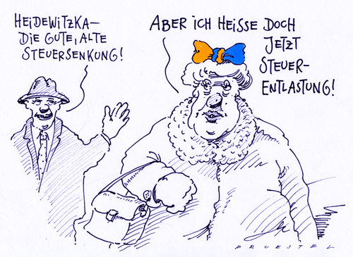Cartoon: steuersenkung (medium) by Andreas Prüstel tagged steuersenkungspläne,steuerentlastung,koalition,fdp,cdu,csu,steuersenkungspläne,steuerentlastung,koalition,fdp,csu,cdu