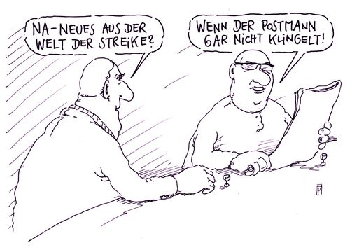 Cartoon: streikwelt (medium) by Andreas Prüstel tagged streik,post,poststreik,postmann,cartoon,karikatur,andreas,pruestel,streik,post,poststreik,postmann,cartoon,karikatur,andreas,pruestel