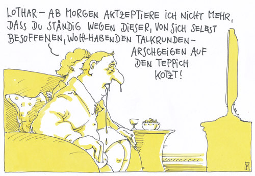 Cartoon: talkrundenstadl (medium) by Andreas Prüstel tagged tv,talkrunden,cartoon,karikatur,andreas,prüstel,tv,talkrunden,cartoon,karikatur,andreas,prüstel