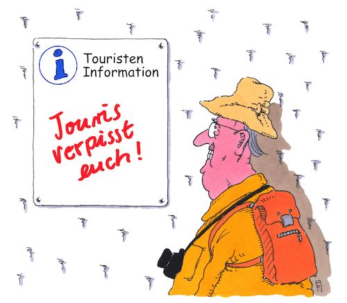 Cartoon: touristen-information (medium) by Andreas Prüstel tagged tourismus,touristeninformation,einheimische,cartoon,karikatur,andreas,pruestel,tourismus,touristeninformation,einheimische,cartoon,karikatur,andreas,pruestel