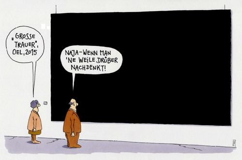 Cartoon: trauer (medium) by Andreas Prüstel tagged malerei,museum,ausstellung,trauer,cartoon,karikatur,andreas,pruestel,malerei,museum,ausstellung,trauer,cartoon,karikatur,andreas,pruestel