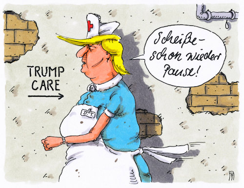 Cartoon: trumpcare (medium) by Andreas Prüstel tagged usa,trump,gesundheitsreform,obamacare,rückbau,trumpcare,repräsentantenhaus,republikaner,cartoon,karikatur,andreas,pruestel,usa,trump,gesundheitsreform,obamacare,rückbau,trumpcare,repräsentantenhaus,republikaner,cartoon,karikatur,andreas,pruestel