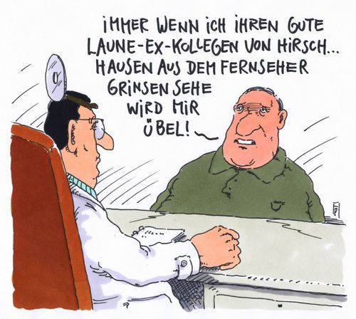 Cartoon: übelkeit (medium) by Andreas Prüstel tagged tv,tvshow,eckart,von,hirschhausen,übel,übelkeit,seichte,unterhaltungskunst,arzt,patient,cartoon,karikatur,andreas,pruestel,tv,tvshow,eckart,von,hirschhausen,übel,übelkeit,seichte,unterhaltungskunst,arzt,patient,cartoon,karikatur,andreas,pruestel