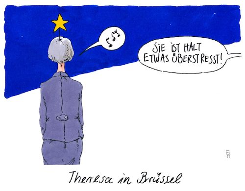 Cartoon: überstresst (medium) by Andreas Prüstel tagged uk,eu,brexit,eugipfel,theresa,mai,brüssel,cartoon,karikatur,andreas,pruestel,uk,eu,brexit,eugipfel,theresa,mai,brüssel,cartoon,karikatur,andreas,pruestel