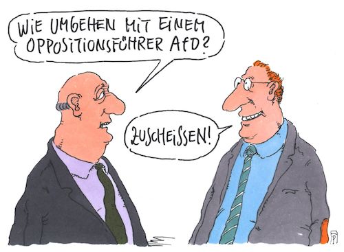 Cartoon: umgang (medium) by Andreas Prüstel tagged bundestag,oppositionsführer,afd,umgang,cartoon,karikatur,andreas,pruestel,bundestag,oppositionsführer,afd,umgang,cartoon,karikatur,andreas,pruestel